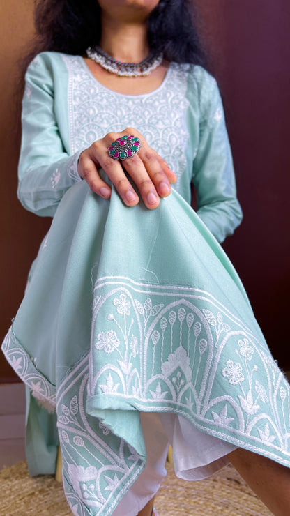 Gulzar Lucknowi Embroidered chikankari Rayon kurti