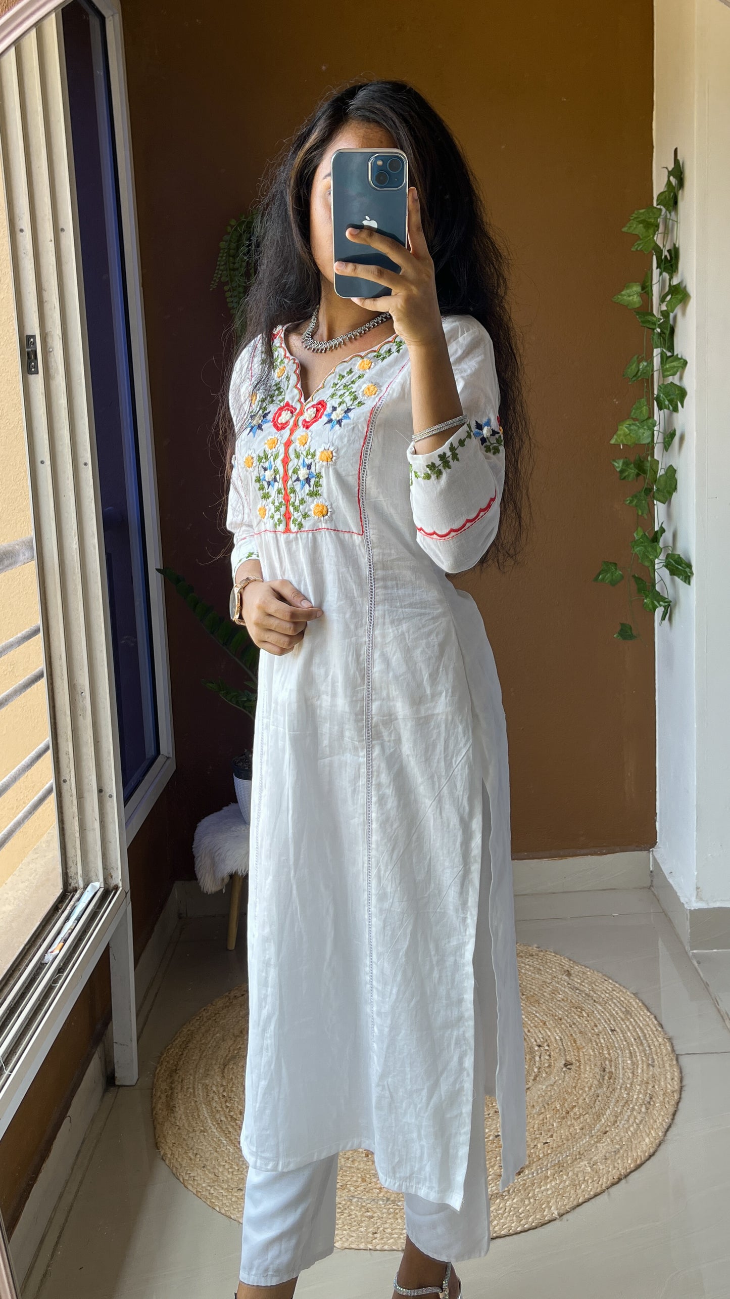 Restocked -Gulzar Cotton Kurti With embroidery Work